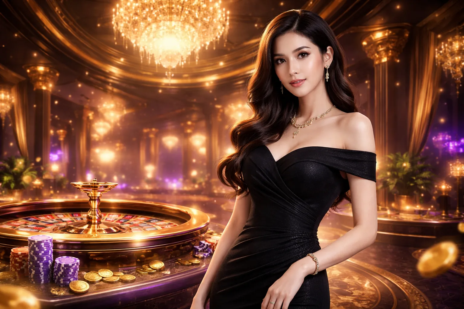 Sảnh casino trực tuyến sang trọng với các dealer xinh đẹp tại 789bet111